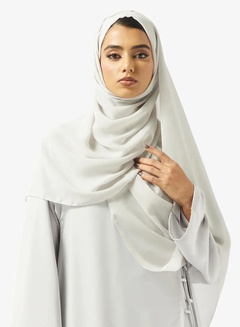 hayas closet  Abaya with Crossover loops details for Women | Best Price UAE